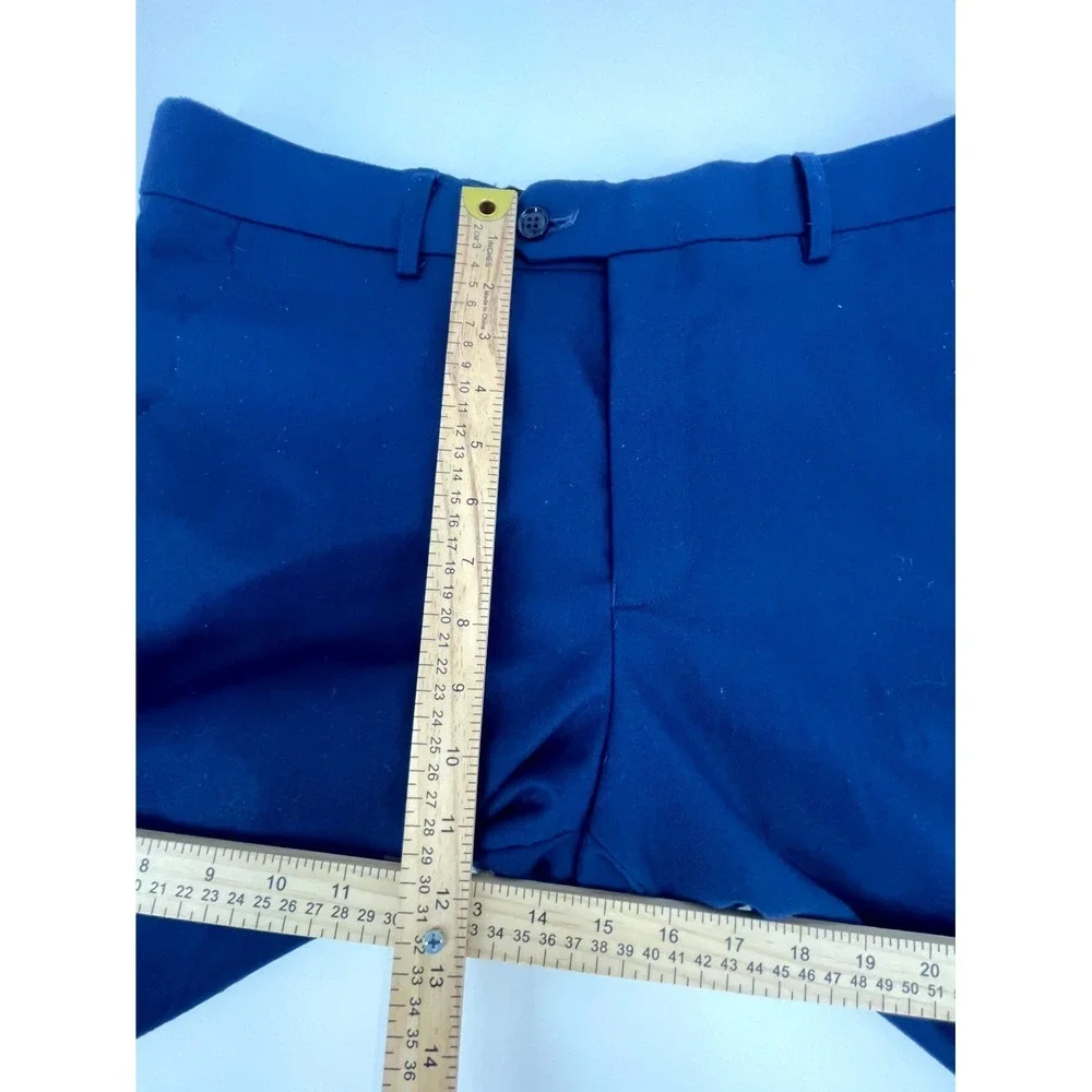 Alain Dupetit 2-Piece Suit Set Mens 40R/34W Royal Blue Tetron Slim Notch Lapel